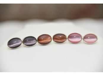 Three Pairs Of Stone Earrings - N116