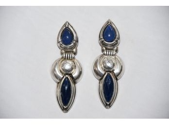 Large Metal And Stone Earring Lot - N125