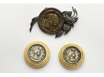 Earrings And Pin Lot - N111