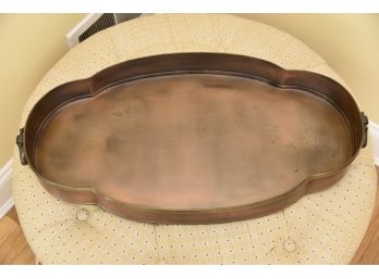 Brushed Bronze Handled Serving Tray