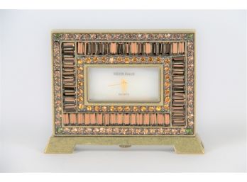 A Heidi Daus Mother Of Pearl Diminutive Mantle Clock