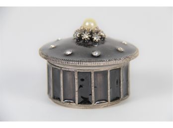 A Vintage Yasca Rhinestone Studded Trinket Box