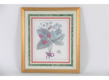 Strawberries Framed Art - Artist Unknown