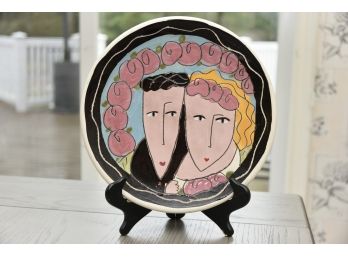 And They Promised To Love Honor And Cherish Plate With Stand