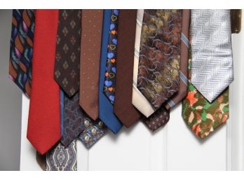 A Collection Of Mens Ties Including Oscar De La Renta , Dior And More