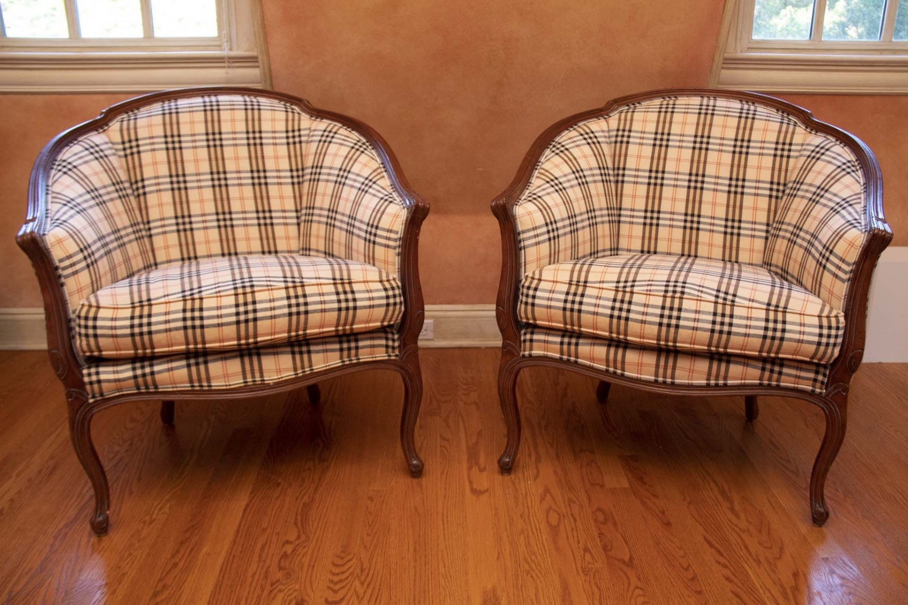 Pair Of Burberry Arm Chairs By Century Furniture #78895