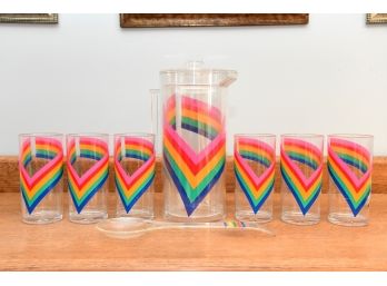 Set Of Acrylic Rubbie Capp Cups And Pitchers