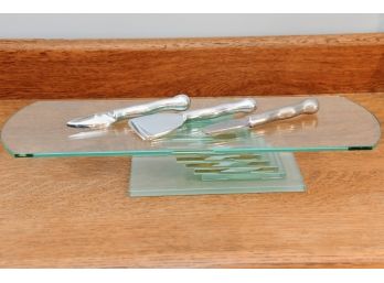 6 Stained Glass And Cheese Serving Set