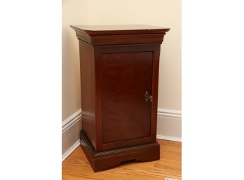 Banded Mahogany Side Table With Key