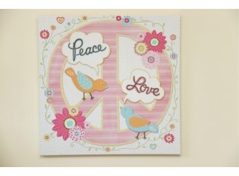 Peace And Love On Canvas