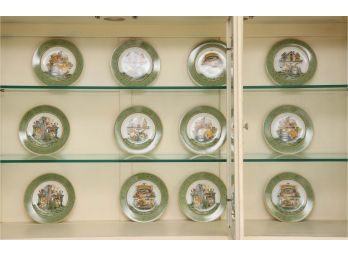 Set Of 12 Sakura Garden Vignette Plates