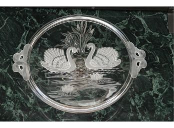 Swan Raised Platter