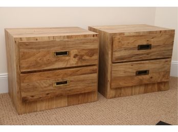 Pair Of Veneer Nightstands