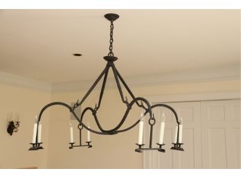 Holly Hunt Forged Steel 8 Light Chandelier Paid $3700