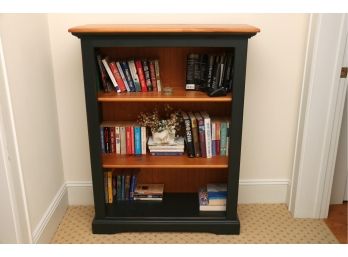 Farmhouse Painted Three Shelf Wooden Bookcase