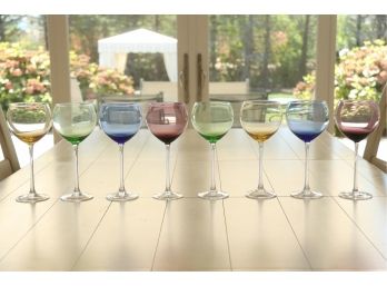 Lenox Colored Glass Red Wine Glasses