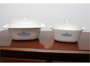 Corning-ware Blue Cornflower Covered Dishes