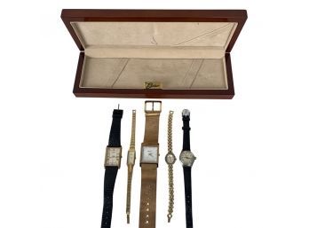 Lot Of Five Watches With Belaif Box