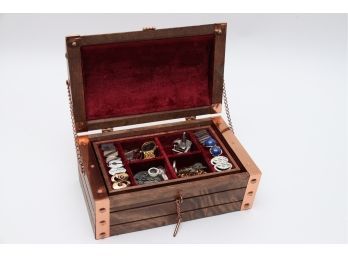 Grandpa's Jewelry Chest With Contents Included