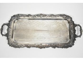 Sheffield England Vintage Silver Plated Serving Tray