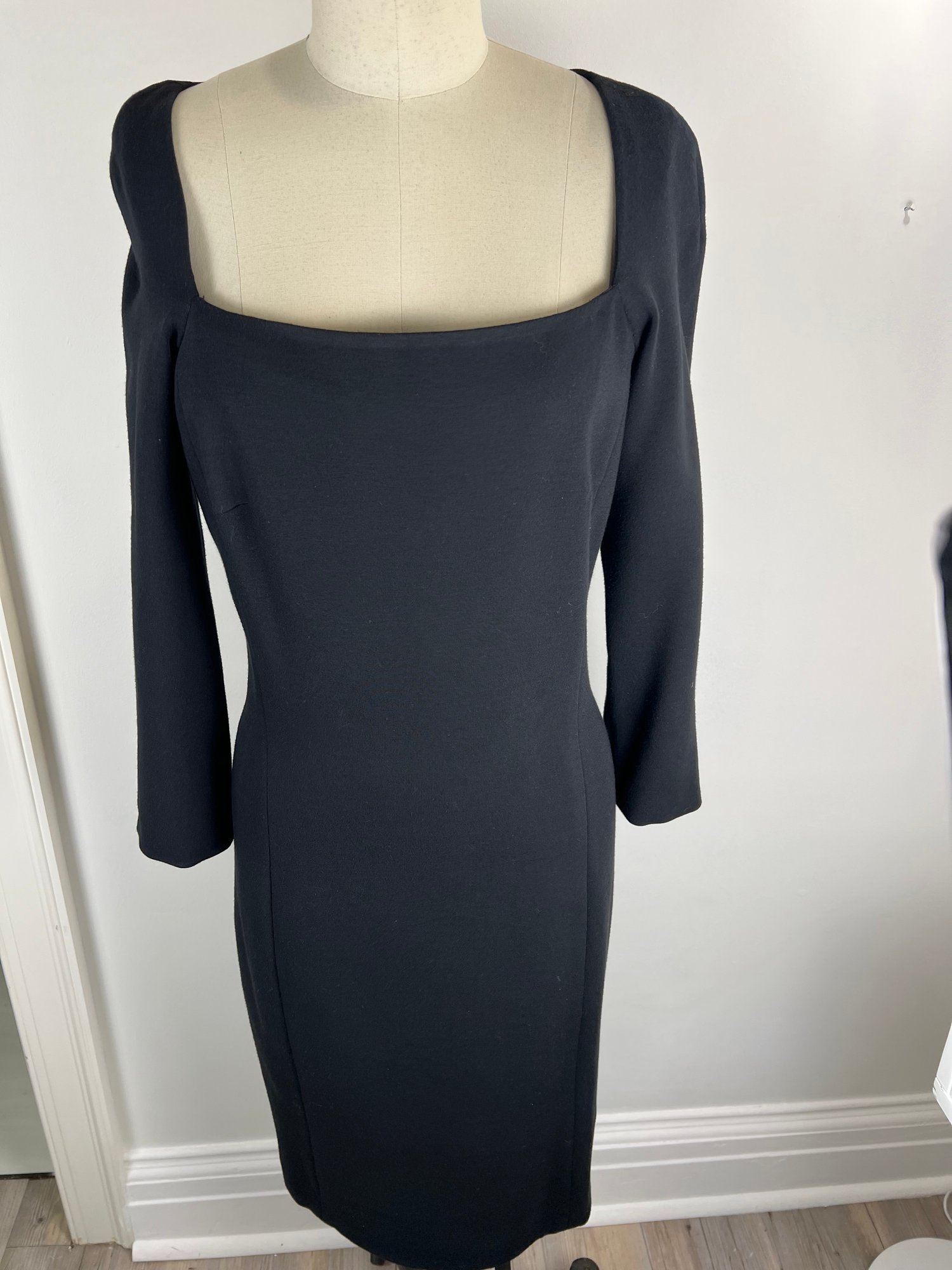 ralph lauren black label evening dresses Ralph Lauren Blue Label Long Black Crochet Gown Size XL – CRITERIA VINTAGE