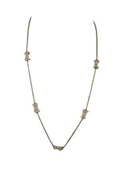 Kate Spade Necklace With Rhinestone Bows
