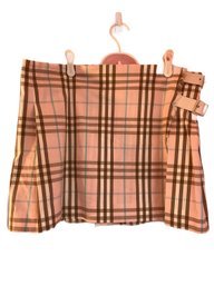 Burberry Pink Plaid Skirt Size 14
