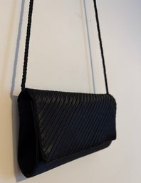 Black Evening Clutch With Shoulder Strap