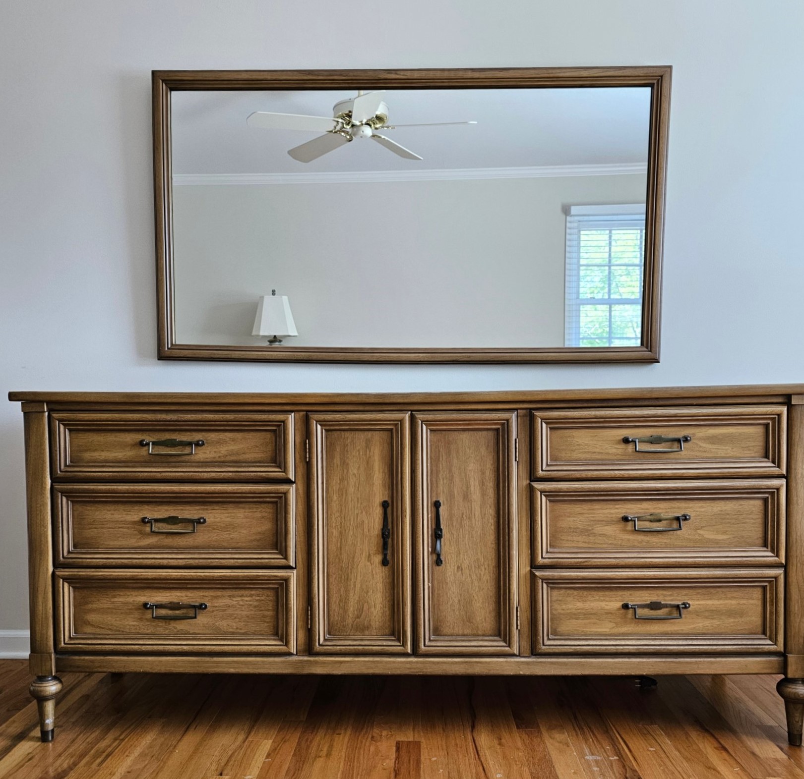 White Fine Furniture Provincial Mid Century Triple Dresser With Mirror #75  #15433 | Auctionninja.com