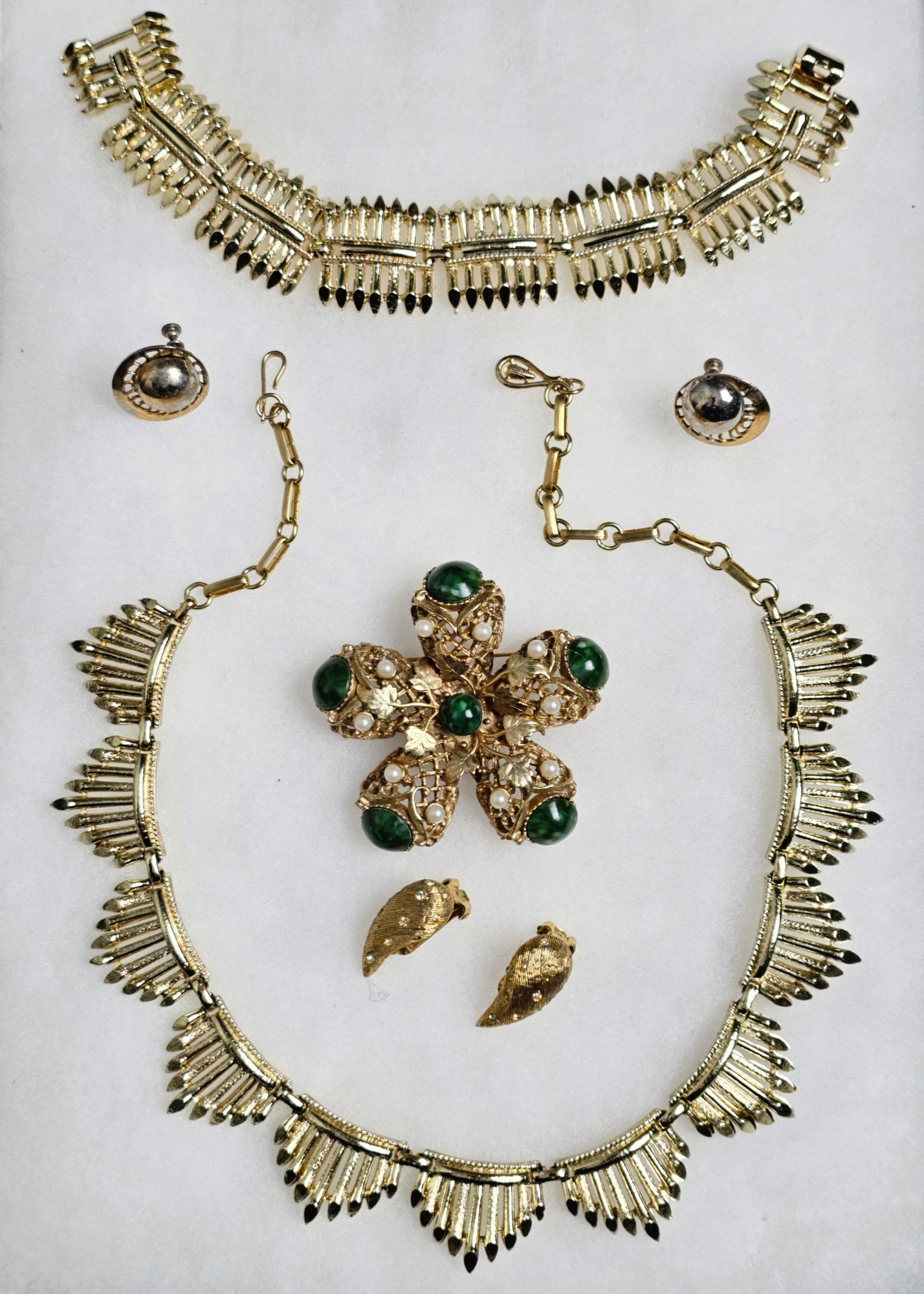 Elegant Vintage Coro Jewelry Bracelet And Necklace, Hattie