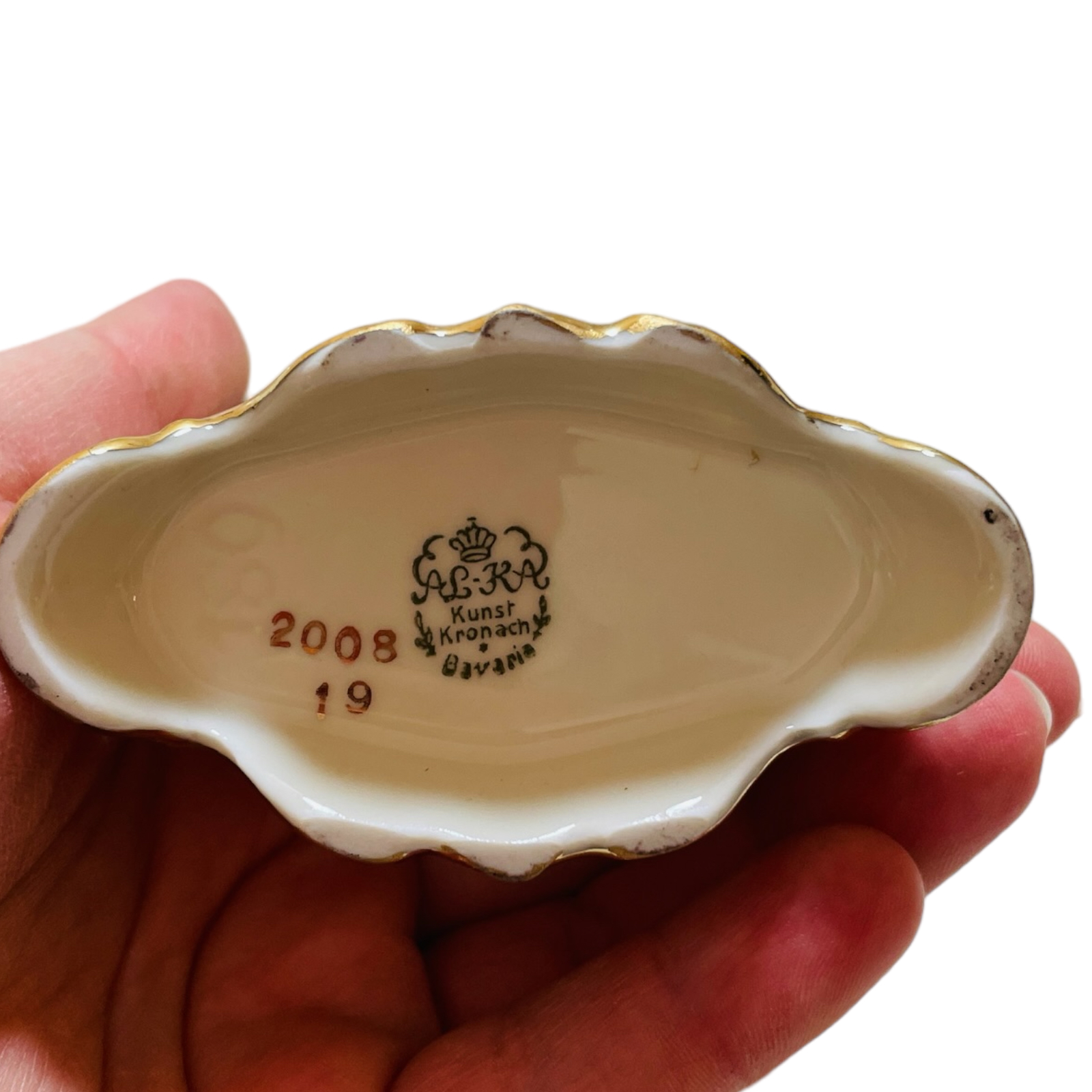 Lot Of Alka Kunst Kronach Bavaria Gold Striped White Porcelain