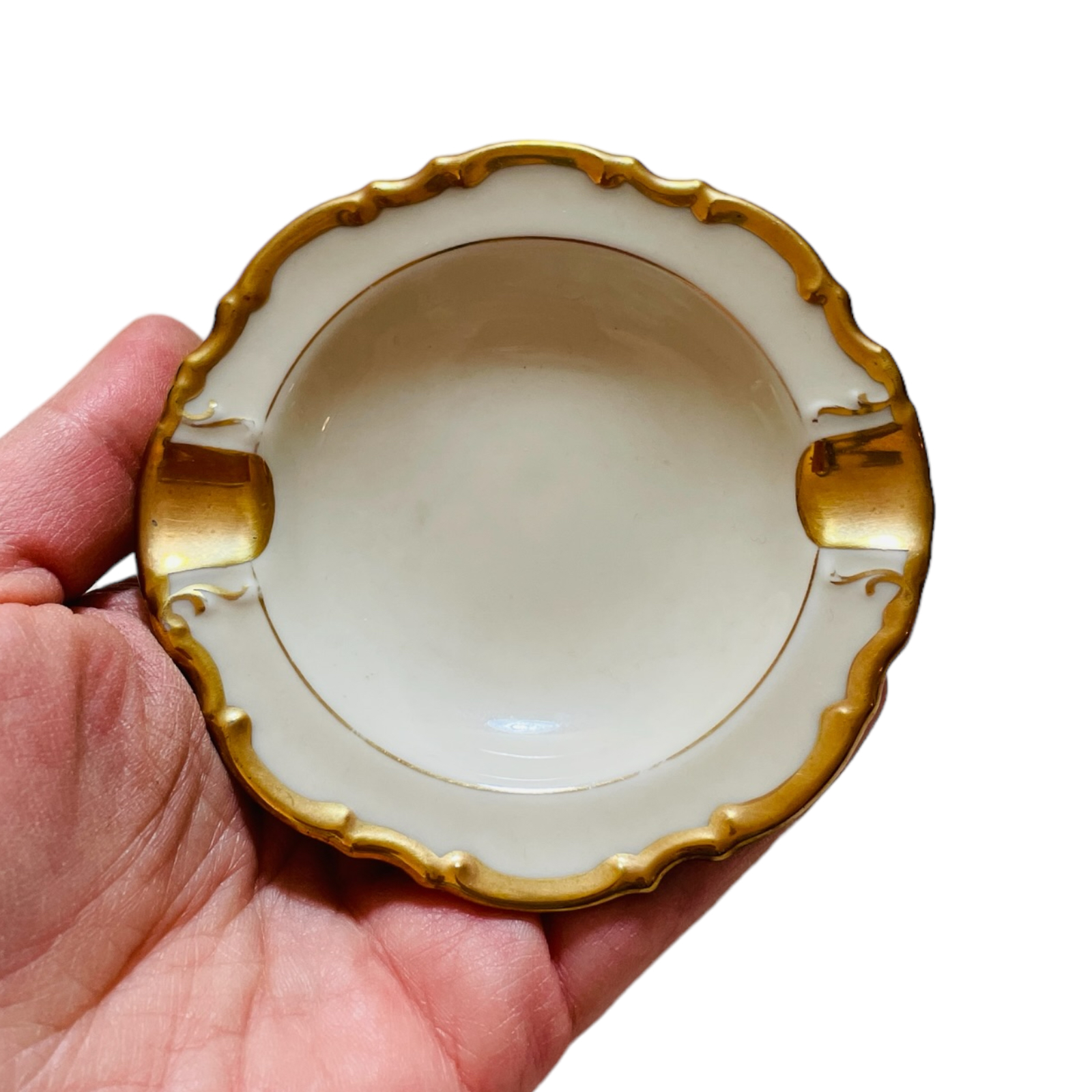akkanbee crown様　3点セット Lot Of Alka Kunst Kronach Bavaria Gold Striped White Porcelain
