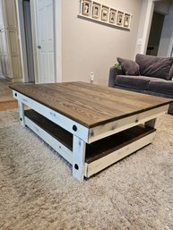 Custom Made Rustic Farmhouse Coffee Table  17'Hx36'x48' #54