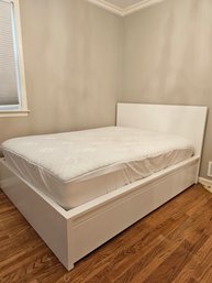 Ikea Queen Size Bed With 2 Drawer Mattress Not Included  40' Headboard 59'Wide #80
