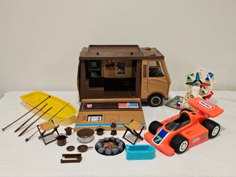 Vintage Mattel Big Jim Sports Camper 1971 With Accessories And Two Other Vintage Toys  #85