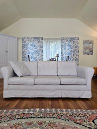 Pottery Barn Contemporary Roll Arm Grand Sofa  77.5'W X 34'D #6