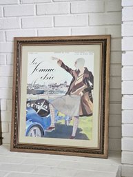 Framed Art Nouveau La Femme Chic Art Print   23' X 26.5' #36