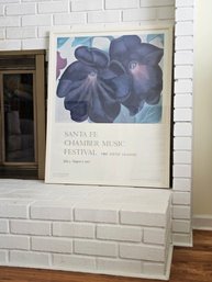 1977 Poster For The Santa Fe Chamber Music Festival Georgia O'Keeffe's Painting Petunias 28' X  36' #39