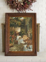 Still Life Oil On Canvas Print Signed 33' X 45' #44