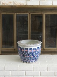 Vintage Asian Floral Large Fish Bowl Planter #48