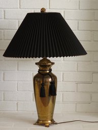 Frederick Cooper Style Brass Urn Table Lamp With Shade 27.5' #49