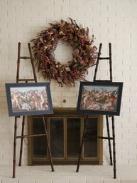 Two Vintage Prints 'Angels With Flower Garland' Reproduction Of A 17th Century Painting By Carlo Maratta #61