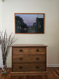 Original Oil On Panel Painting By Valerie Von Betzen Signed Lower Left Wooden Frame 25.75' X 38' X 1' #196