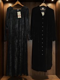 Brand New Eileen Fisher Long Velvet Dress Size L And J. Jill Velvet Dress Size 16  #262
