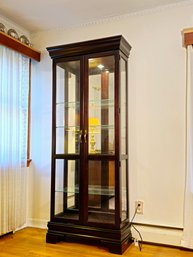 Philip Reinisch Co Lighted Curio Cabinet In Cherry #1