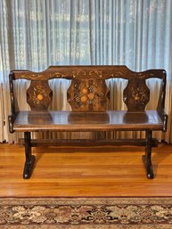 Vintage Walnut Bench  #4