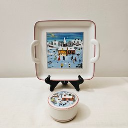Vintage Villeroy & Boch Tray And Round Trinket #17