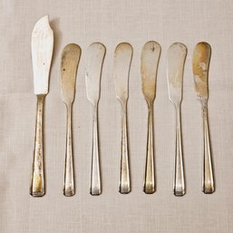 Set Of 7 Westmorland Sterling Knives/butter Knives #20