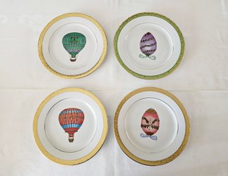Lot Of 4 Gold Buffet Royal Gallery Dessert Plates #82