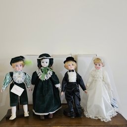 Camelot Porcelain Dolls With Stand And Heritage Mint Doll With Stand #139